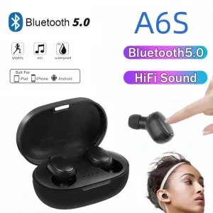 A6S TWS Fones De Ouvido Sem Fio, Bluetooth 5.0, Fones De Ouvido, Esporte, Estéreo, Telefone, Fones De Ouvido para iPhone, Xia...