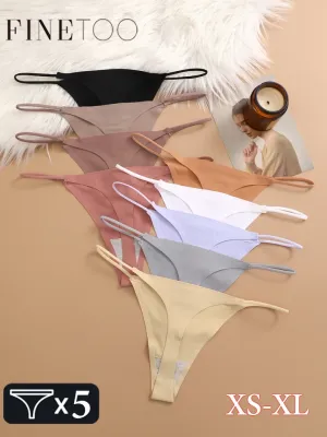 Tangas De Seda De Gelo Sem Costura Para Mulheres, Biquíni De Cintura Baixa, T-Back, Monocromático, Traceless Calcinha G-Strin...