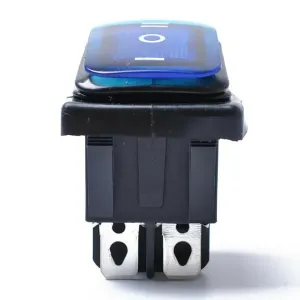 Equipamento interruptor rocker on-off-on suprimentos 16a 250v ac 3 posições 6 pinos azul led carro dpdt elétrico prático