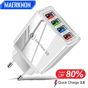 Usb eua ue carregador de carga rápida qc 3.0 universal carregador do telefone móvel parede adaptador carregamento rápido para...