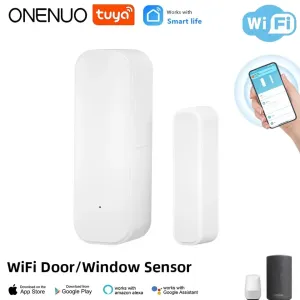 ONENUO-Tuya WiFi Porta Sensor, Entrada Da Janela, Assaltante De Segurança, Alarme, Vida Inteligente, Magnético, Alexa, Google
