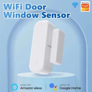 Tuya WiFi Smart Door and Window Sensor, Segurança Doméstica, Sistema de Alarme de Proteção, Detectores Abertos, Alexa, Google