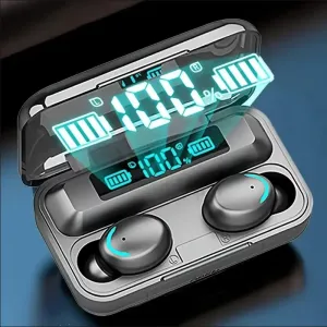 VBNBV Fones de ouvido sem fio Bluetooth Tws Fones de ouvido à prova d'água Display digital Heaset Estojo de carregamento de g...