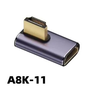 Adaptador macho para macho, 8K Cotovelo compatível, Uhd2.1, Interface compatível com HDMI, Eletrônicos de consumo, Cotovelo