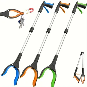 Heavy-Duty Idosos agarrando ferramenta, Garbage Picker Gripper, 360 ° Rotating Clip, leve, 32"