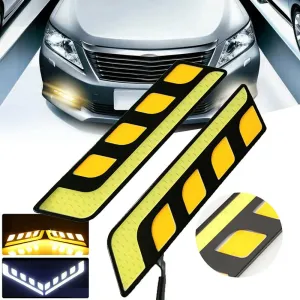 LED COB Fog Lamp para carro, DRL diurno, impermeável com luz de sinalização, 1PC