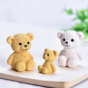 Resina Urso Figurines Miniature Craft, Fada Jardim Ornamento, Dollhouse, Acessórios de Decoração, Kawaii, Hot Sale, 1Pc