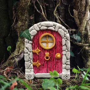 Miniatura de porta de fada, elf da pix, árvore de jardim, janela, porta, natal, casa, figurdecorativas, escultura de arte par...