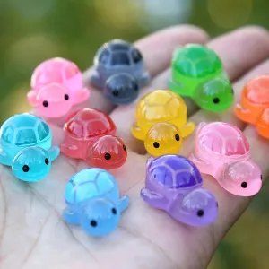 Luminous Mini Tartaruga Micro Figura Paisagem, Tartaruga Brilhante, Ornamento Colorido, Decoração Do Jardim Em Vaso, DIY Está...
