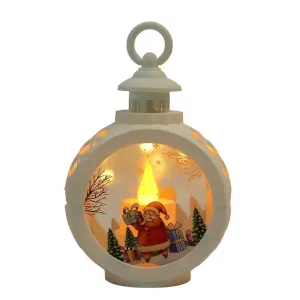 Iluminado globo de neve de natal lanterna a pilhas led night light com gancho enfeites de árvore de natal gif t idéias