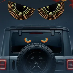 Janela do carro dinâmica diabo olho luz usb triângulo/semicírculo led engraçado olho lâmpada 11 modelo auto pára-brisa luzes ...