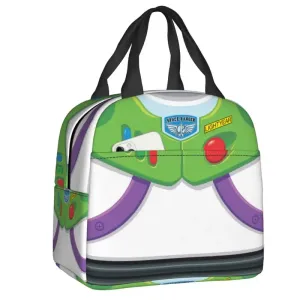 Personalizado Toy Story Buzz Ranger Terno Isolado Lunch Bag para As Mulheres, reutilizável térmica Cooler Bento Box, sacolas ...