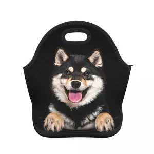 3D Dog Prints Lunch Bags Tecido de Neoprene Mulheres Trabalho Lunch Totes Meninos Meninas Escola Lancheira Bolsa Sacos