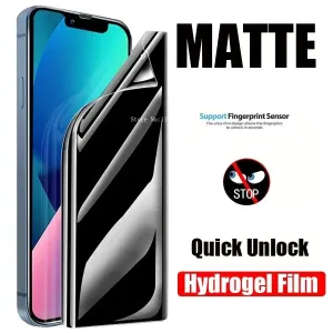 Película Hidrogel Anti-Espião para iPhone, Protetores de Tela Privacidade iPhone 13 12 11 14 15 Pro Max 8 7 Plus 11 14 XR XS ...