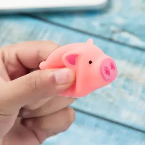 1 pçs novo bonito 4.5cm brinquedos para cães rosa gritando borracha porco brinquedos para animais de estimação rangido mastig...