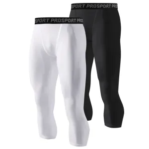 Leggings apertados de compressão para homens Calças de ginástica masculina Calças de jogging Calças de ioga secas rápidas, Fi...