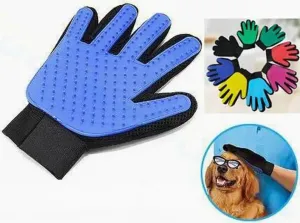Pet luva anti-mordida gato grooming luvas banho de cão massagem limpa removedor de cabelo escova gato cabelo desmancha pente ...