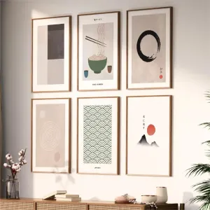 Posters minimalistas e impressões para Home Decor, Canvas Printing, Wall Art, Imagem para Sala de estar, japonês Zen Montanha...