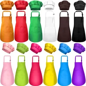 Avental de cozinha com bolso frontal para crianças, Babete para assar, Pinafore para meninos e meninas, Pintura e culinária, ...