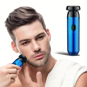 Barbeador elétrico recarregável USB para homens, conveniência com um clique, casa, avião e viagem, portátil e fácil de usar