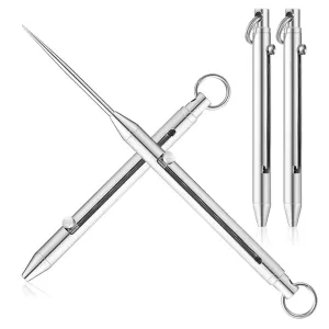 Toothpicks Titanium portátil, Pocket Toothpicks, Silver Keychain, Metal Toothpick Holder para piquenique ao ar livre, Camping...
