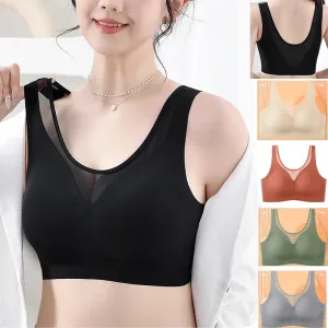 1 pçs sutiã feminino sem traço sutiã respirável sem anel de aço respirável confortável tamanho grande roupa interior colete b...