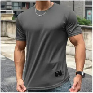 2024 novos homens verão manga curta fitness t camisa correndo esporte ginásio muscular t camisa treino casual de alta qualida...