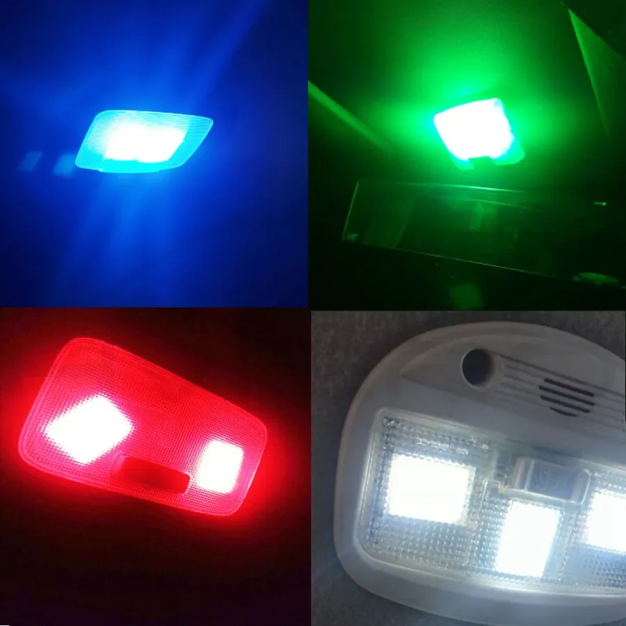 Hviero White Red T10 Cob 36Led Car Led w5w C5W C10w 194 Panel Lamps Auto Door Reading Lamp Backup Bulb Dome Festoon Light BA9S DC 12v